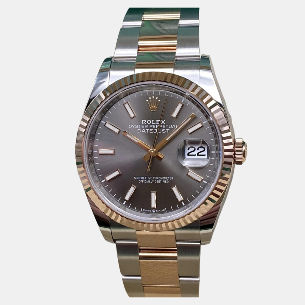 luxury-men-rolex-used-watches-p1245965-007-1.jpg Rolex Datejust 126231 Automatic Slate Dial 18K Rose Gold Stainless Steel Men's Wristwatch 36 mm