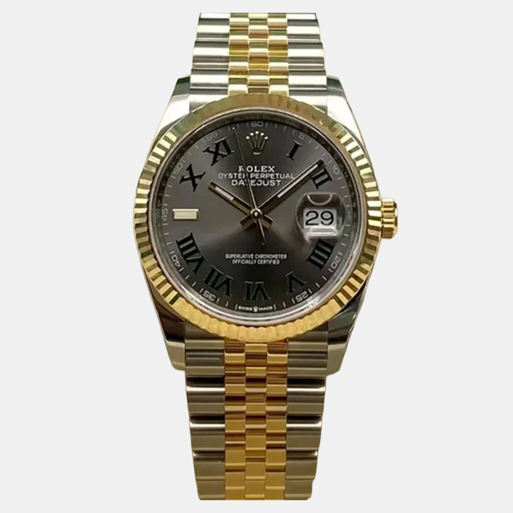 luxury-men-rolex-used-watches-p1245967-006-1.jpg Rolex Datejust 126233 Automatic Wimbledon Dial 18K Yellow Gold Stainless Steel Men's Wristwatch 36 mm