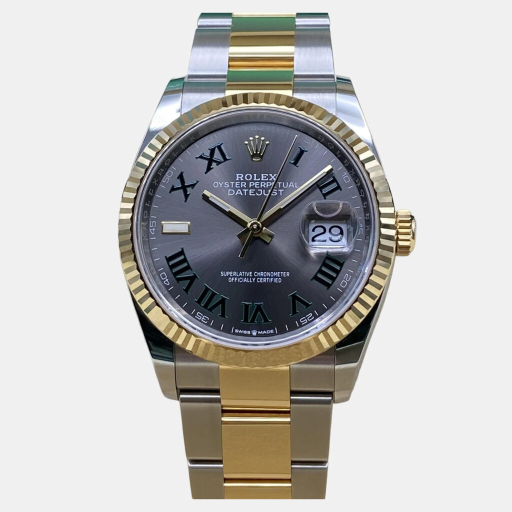luxury-men-rolex-used-watches-p1245969-003-1.jpg Rolex Datejust 126233 Automatic Wimbledon Dial 18K Yellow Gold Stainless Steel Men's Wristwatch 36 mm