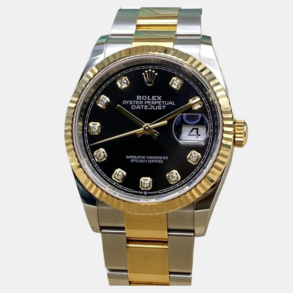 Rolex Datejust 126233 Automatic Black Diamond Dial 18K Yellow Gold Stainless Steel Men's Wristwatch 36 mm Rolex Datejust 126233 Automatic Black Diamond Dial 18K Yellow Gold Stainless Steel Men's Wristwatch 36 mm