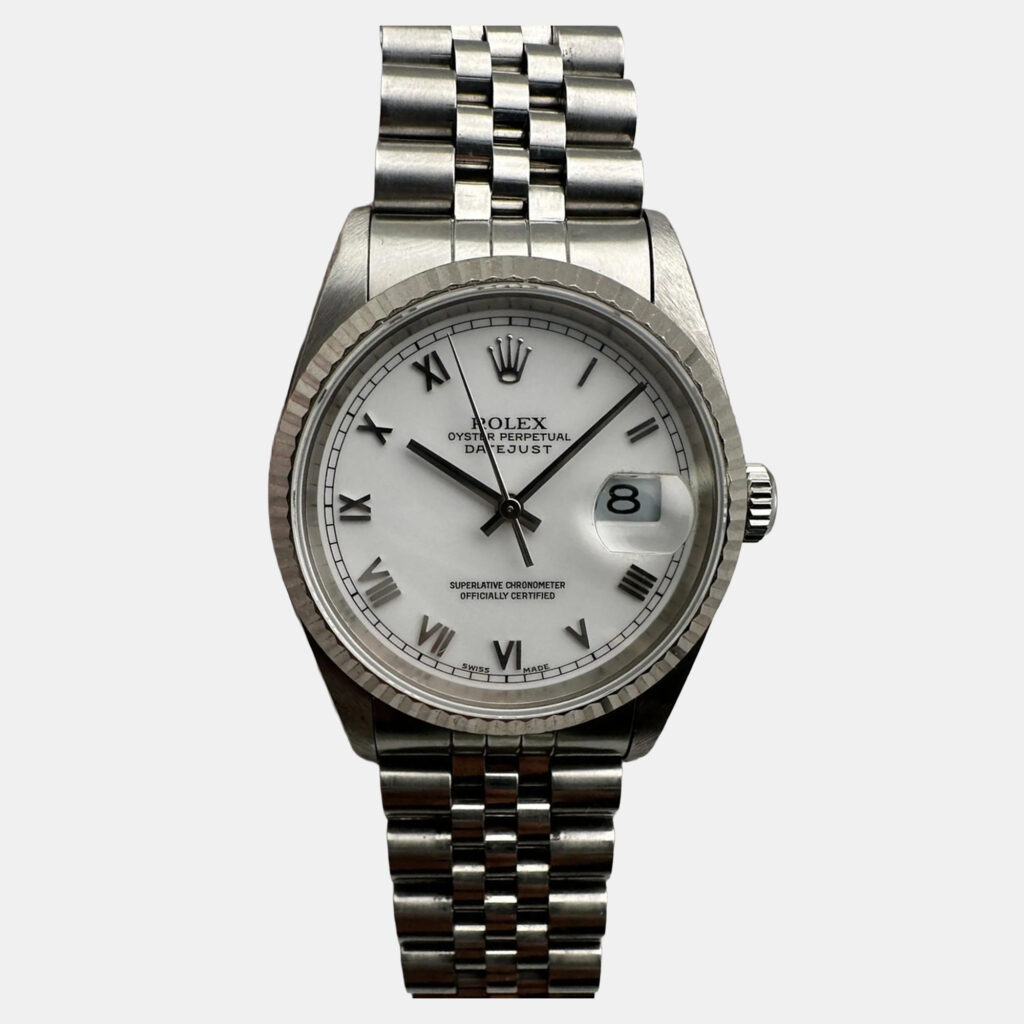 Rolex Datejust 16234 Automatic White Dial Stainless Steel 18K White Gold Men's Wristwatch 36 mm Rolex Datejust 16234 Automatic White Dial Stainless Steel 18K White Gold Men's Wristwatch 36 mm