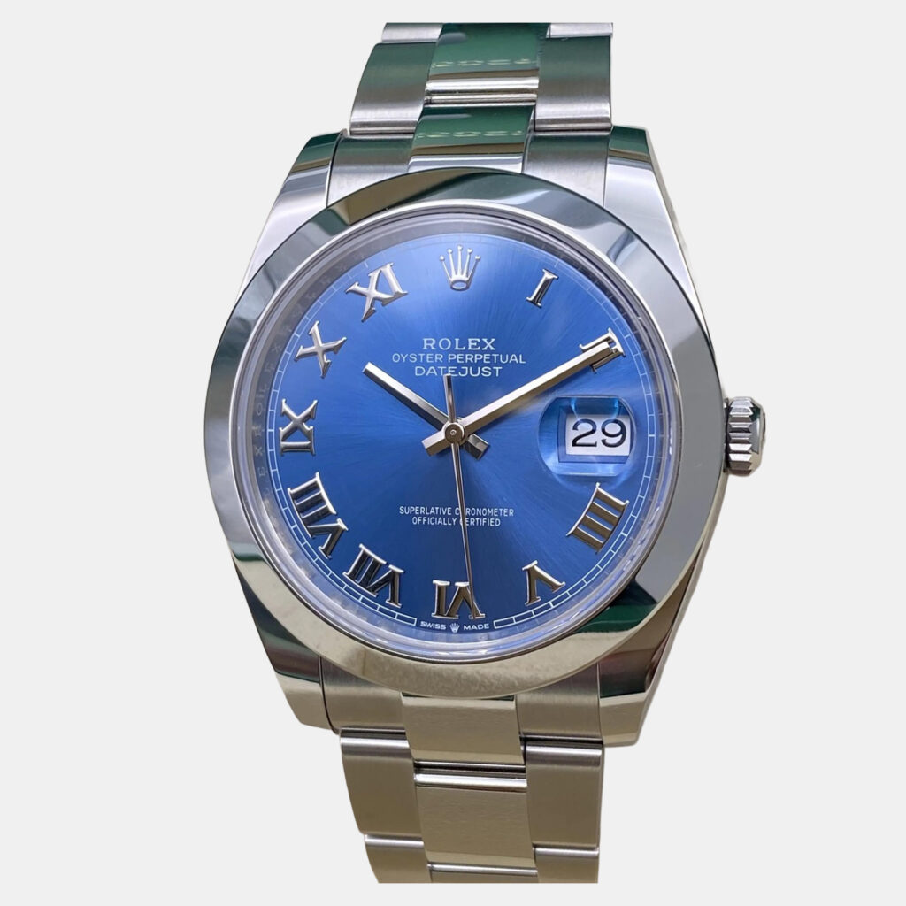 Rolex Datejust 126300 Automatic Blue Roman Dial Stainless Steel Men's Wristwatch 41 mm Rolex Datejust 126300 Automatic Blue Roman Dial Stainless Steel Men's Wristwatch 41 mm