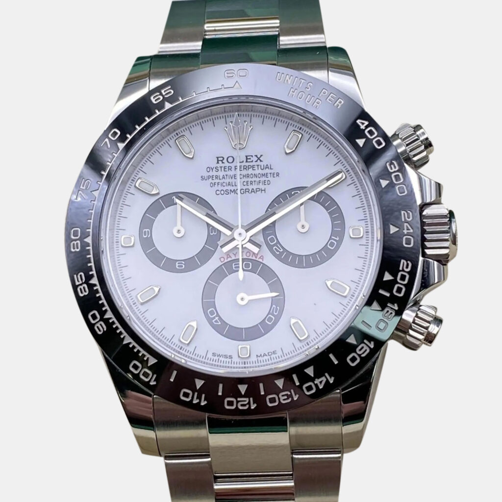 Rolex Cosmograph Daytona 116500LN Automatic Chronograph White Dial Stainless Steel Men's Wristwatch 40 mm