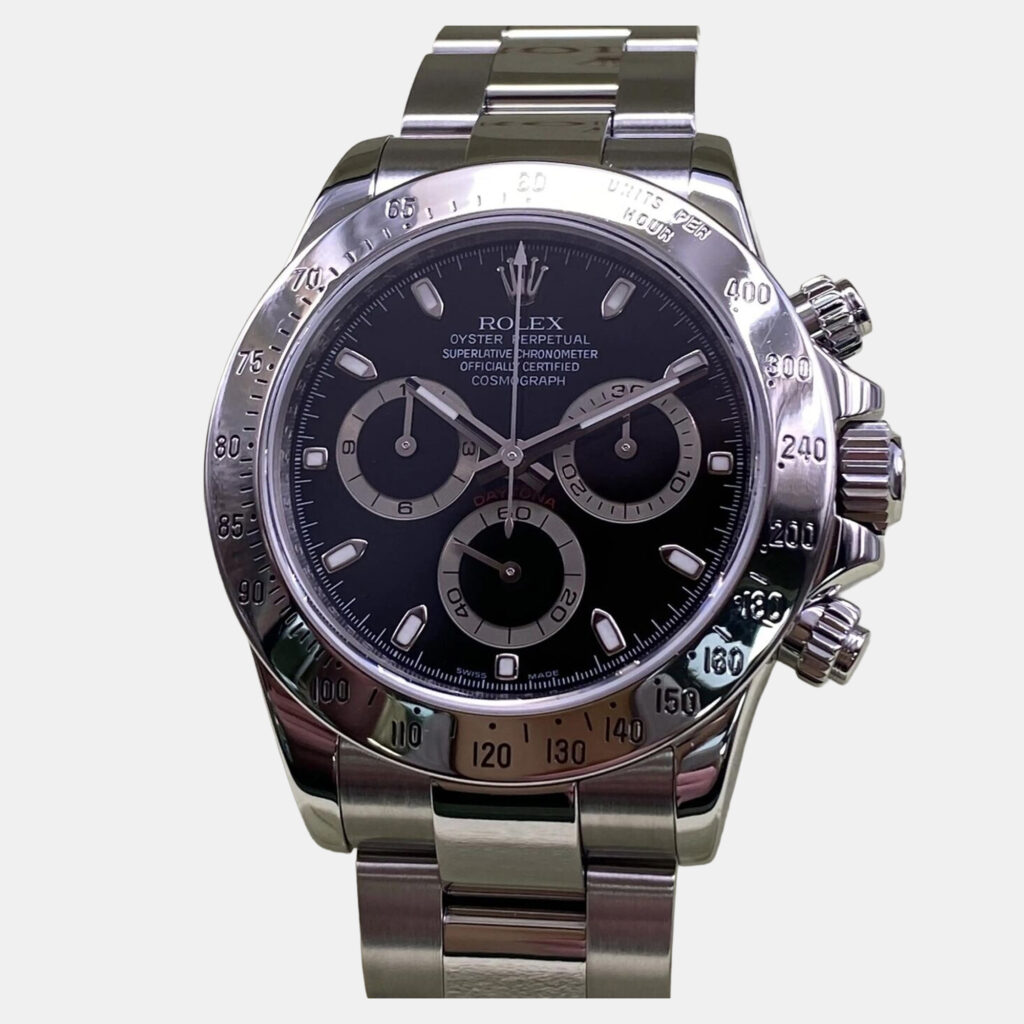 luxury-men-rolex-used-watches-p1246374-001-1.jpg Rolex Cosmograph Daytona 116520 Automatic Chronograph Black Dial Stainless Steel Men's Wristwatch 40 mm