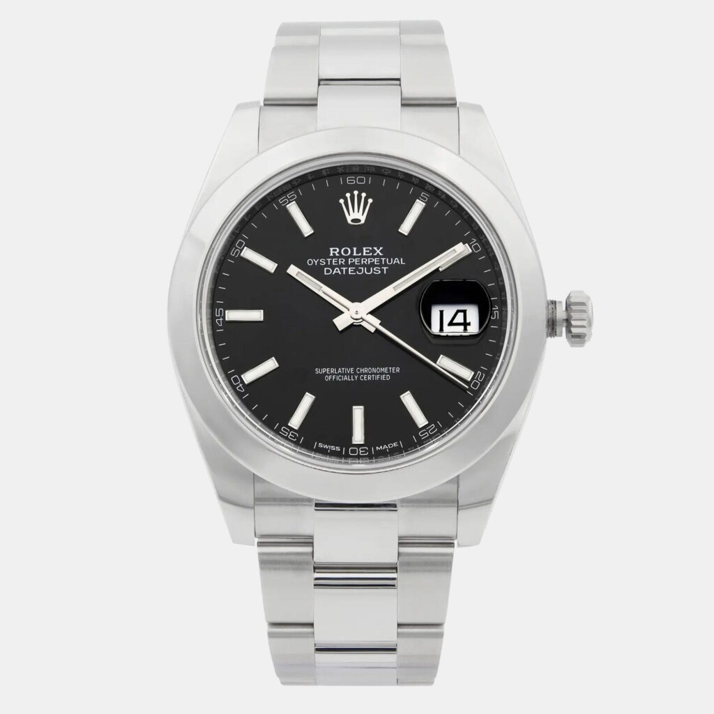 Rolex Datejust 126300 Automatic Black Dial Stainless Steel Men's Wristwatch 41 mm