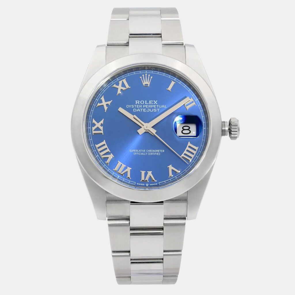 Rolex Datejust 126300 Automatic Blue Roman Dial Stainless Steel Men's Wristwatch 41 mm Rolex Datejust 126300 Automatic Blue Roman Dial Stainless Steel Men's Wristwatch 41 mm