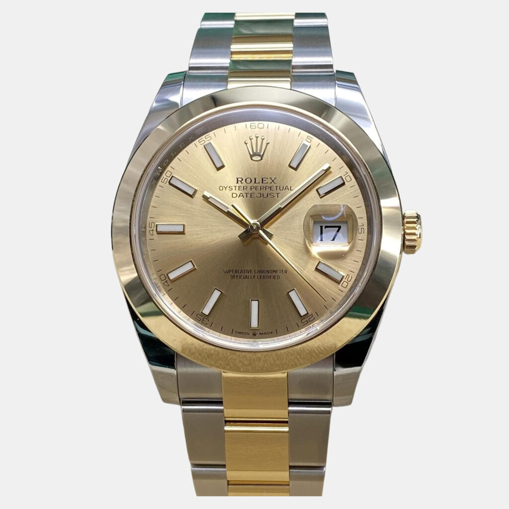 luxury-men-rolex-used-watches-p1246384-003-1.jpg Rolex Datejust 126303 Automatic Champagne Dial Stainless Steel 18k Yellow Gold Men's Wristwatch 41 mm