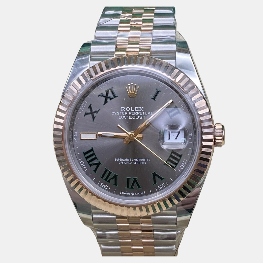 luxury-men-rolex-used-watches-p1246388-007-1.jpg Rolex Datejust 126331 Automatic Wimbledon Dial 18k Everose Gold Stainless Steel Men's Wristwatch 41 mm