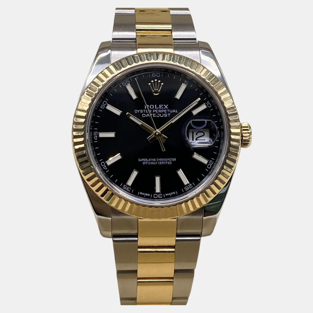 Rolex Datejust 126333 Automatic Black Dial Stainless Steel 18k Yellow Gold Men's Wristwatch 41 mm Rolex Datejust 126333 Automatic Black Dial Stainless Steel 18k Yellow Gold Men's Wristwatch 41 mm