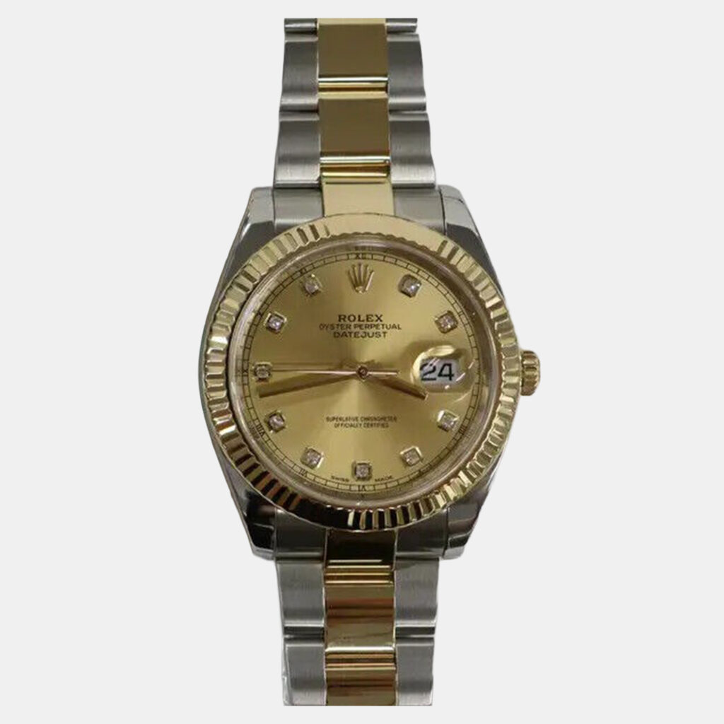 Rolex Datejust 126333 Automatic Champagne Diamond Dial Stainless Steel 18k Yellow Gold Men's Wristwatch 41mm Rolex Datejust 126333 Automatic Champagne Diamond Dial Stainless Steel 18k Yellow Gold Men's Wristwatch 41mm