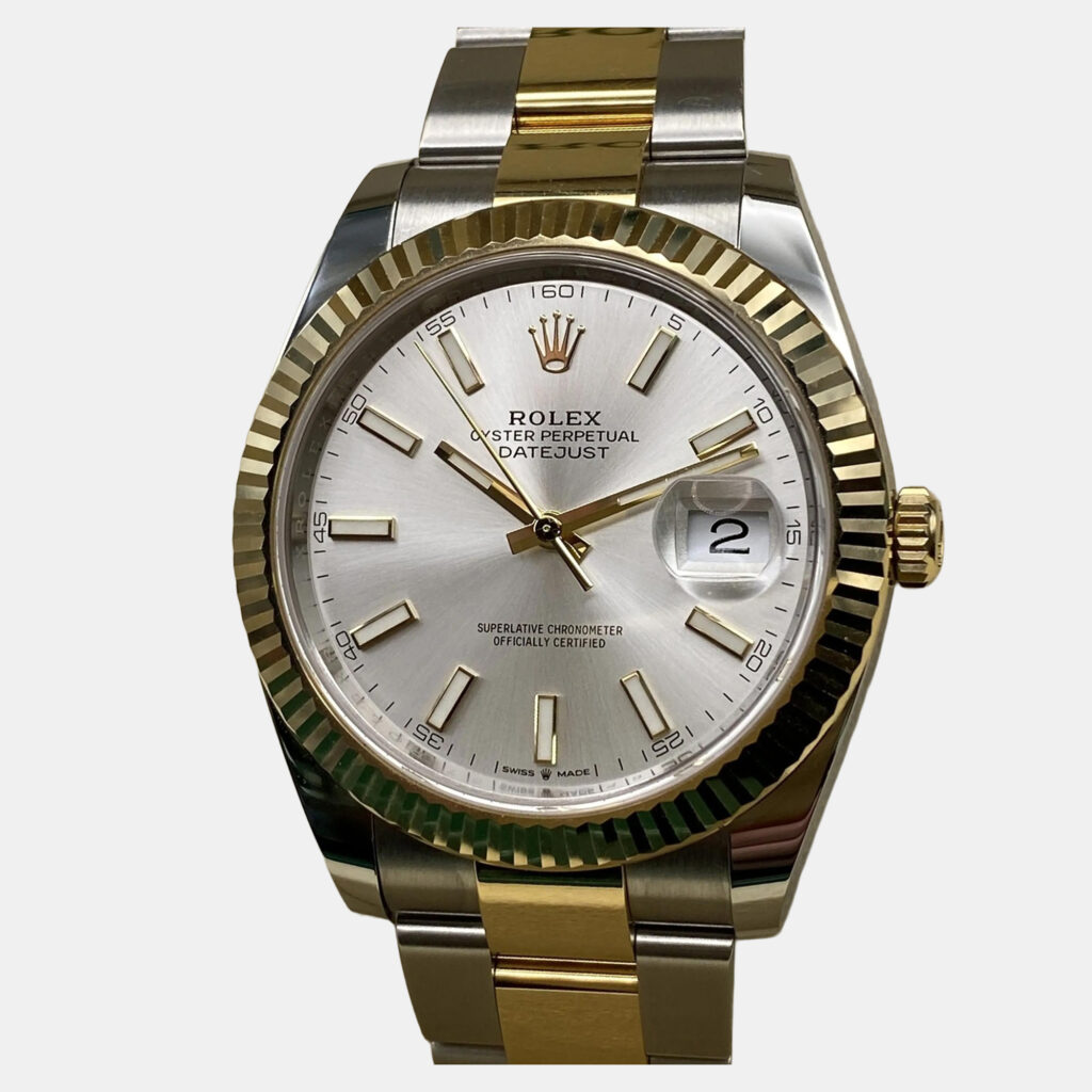 luxury-men-rolex-used-watches-p1246397-004-1.jpg Rolex Datejust 126333 Automatic Silver Dial Stainless Steel 18k Yellow Gold Men's Wristwatch 41mm