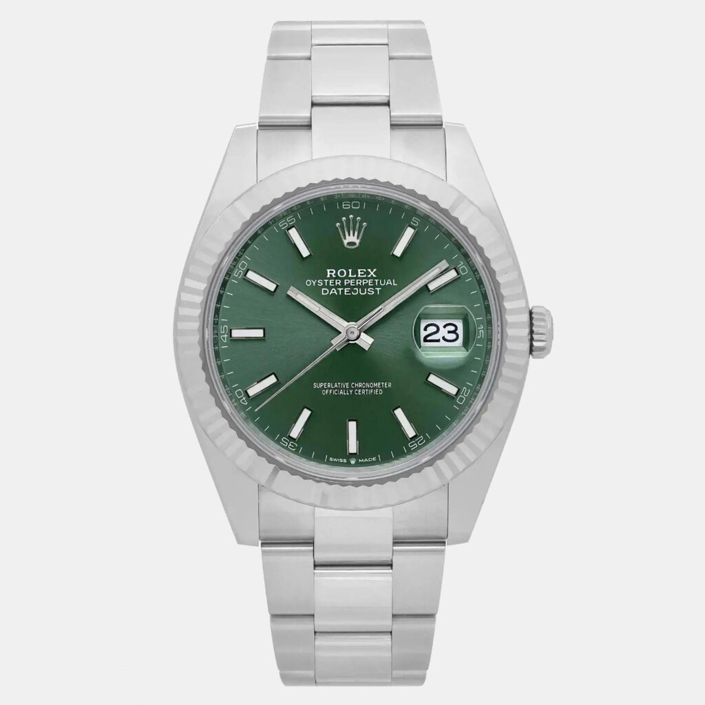 Rolex Datejust 126334 Automatic Mint Green Dial Stainless Steel Men's Wristwatch 41mm