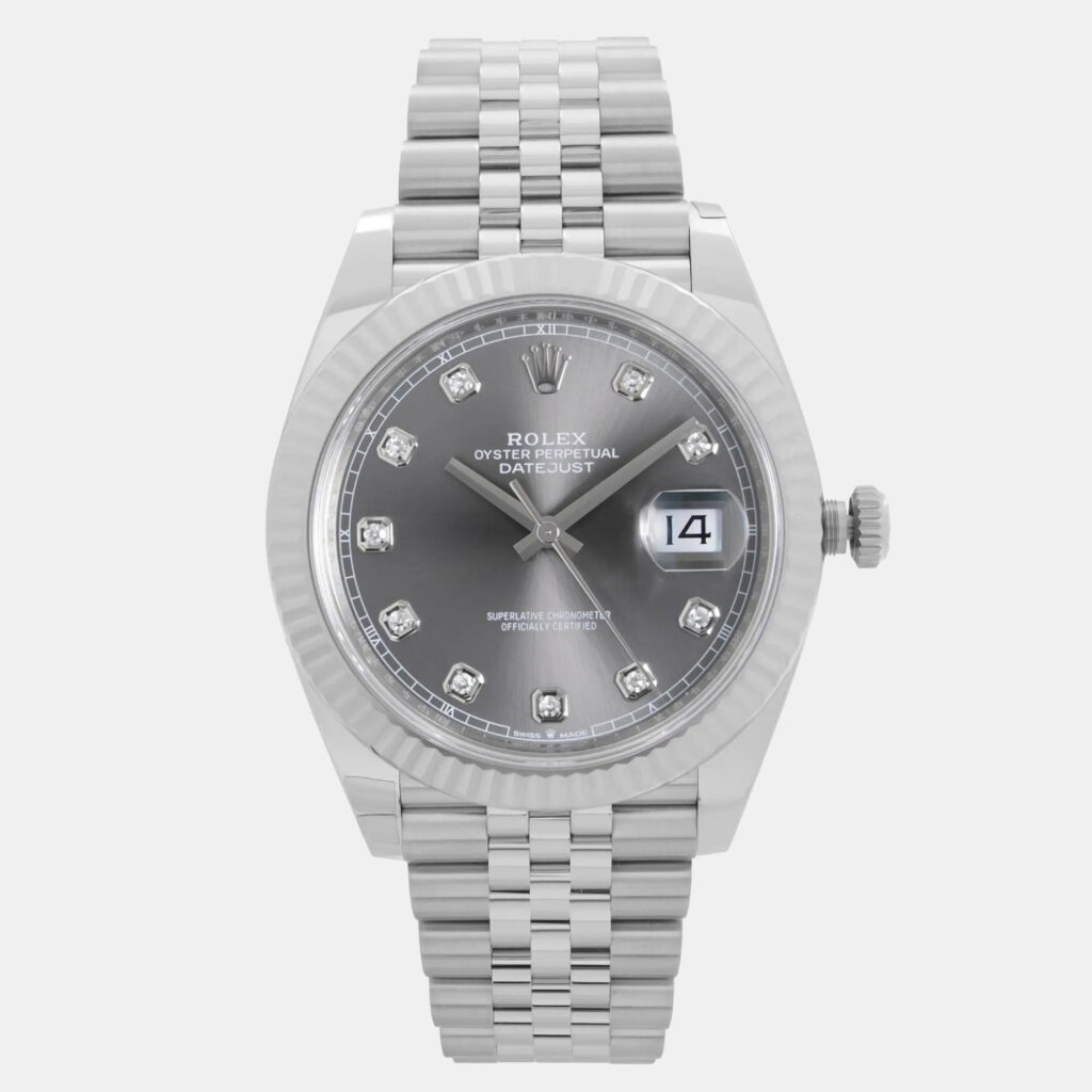 Rolex Datejust 126334 Automatic Rhodium Diamond Dial Stainless Steel Men's Wristwatch 41mm Rolex Datejust 126334 Automatic Rhodium Diamond Dial Stainless Steel Men's Wristwatch 41mm
