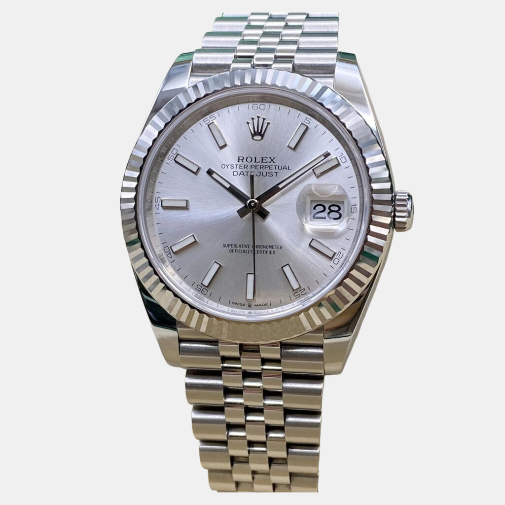 luxury-men-rolex-used-watches-p1246408-004-1.jpg Rolex Datejust 126334 Automatic Silver Dial Stainless Steel White Gold Men's Wristwatch 41mm