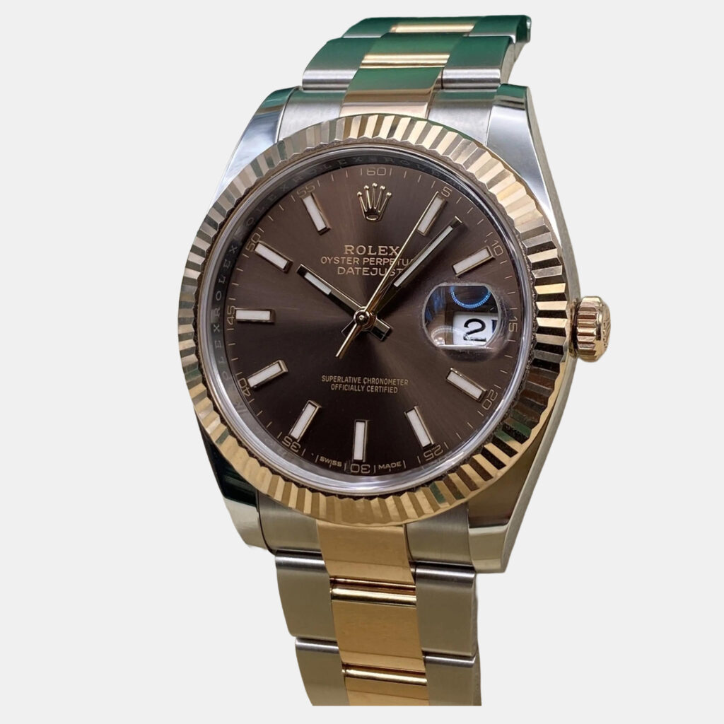 luxury-men-rolex-used-watches-p1246414-004-1.jpg Rolex Datejust 41 126331 Automatic Brown Dial Stainless Steel 18k Rose Gold Men's Wristwatch 41mm