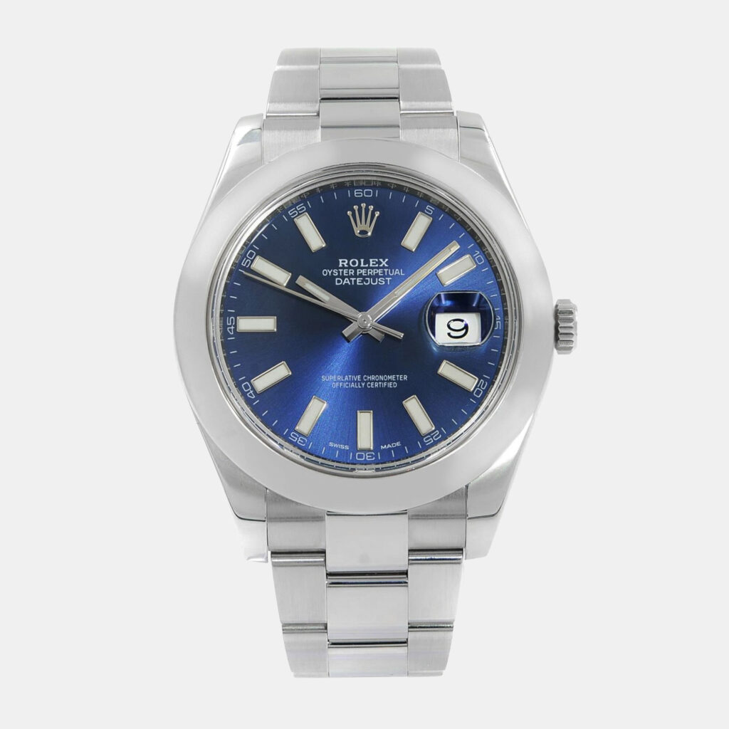 Rolex Datejust II 116300 Automatic Blue Dial Stainless Steel Men's Wristwatch 41mm