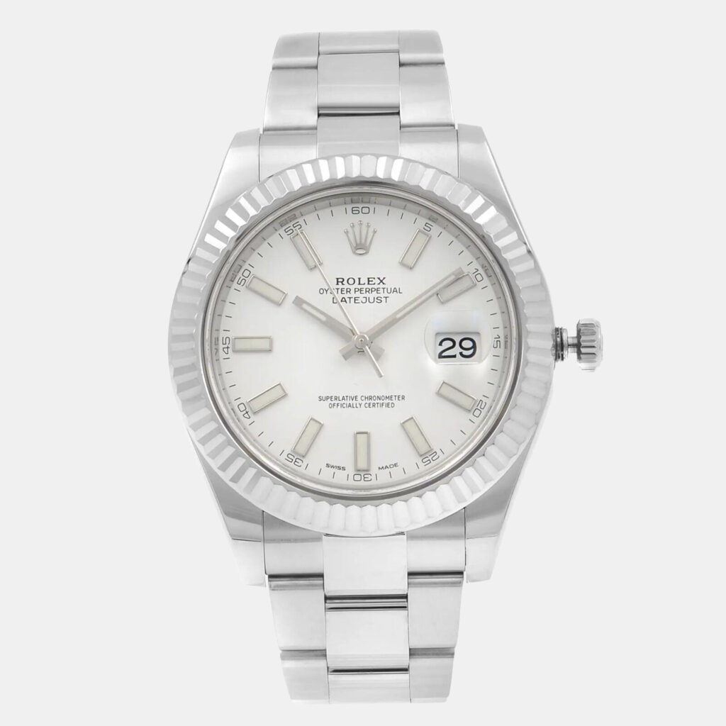 Rolex Datejust II 116334 Automatic White Dial Stainless Steel 18k White Gold Men's Wristwatch 41mm Rolex Datejust II 116334 Automatic White Dial Stainless Steel 18k White Gold Men's Wristwatch 41mm