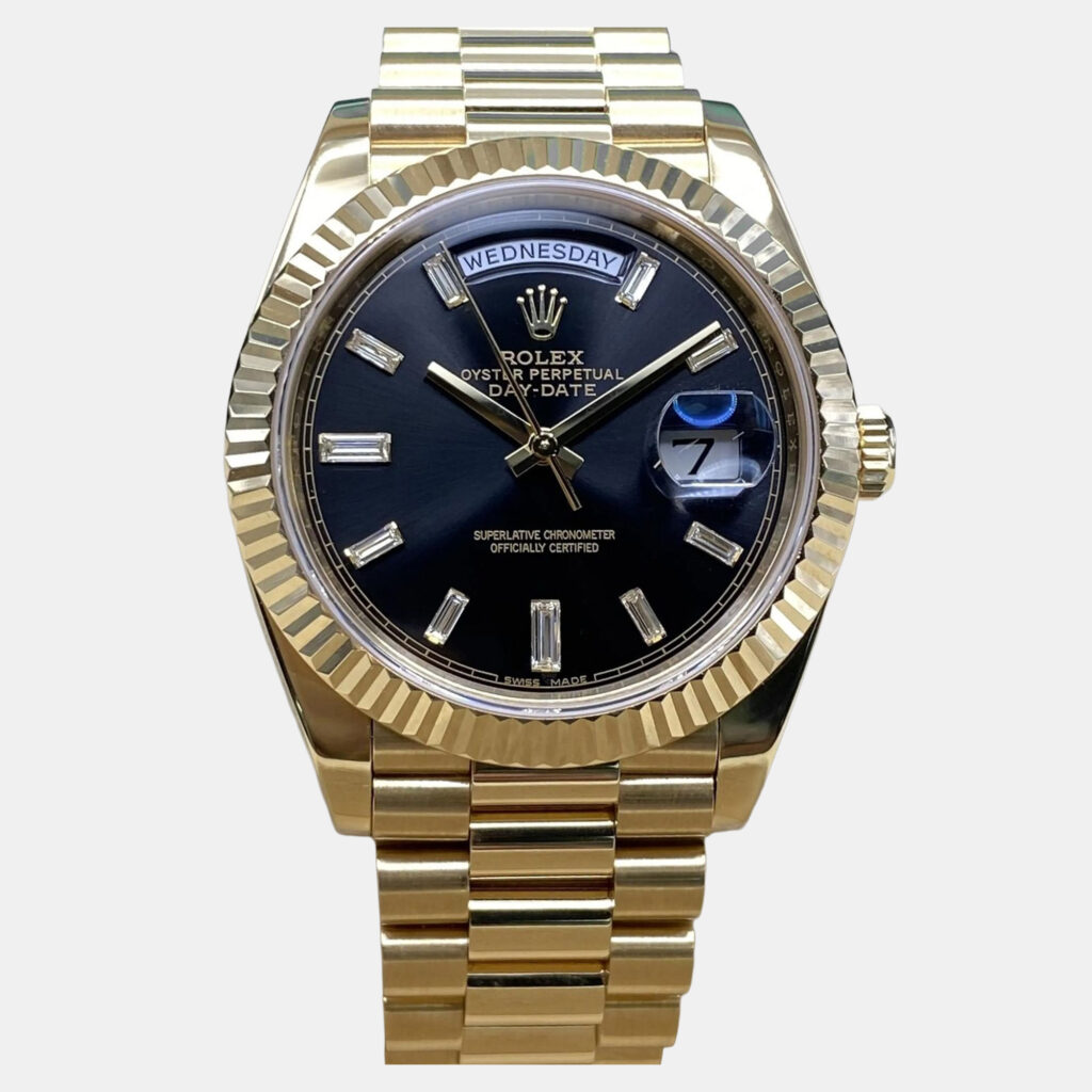 Rolex Day-Date 228238 Automatic Black Diamond Dial 18k Yellow Gold Men's Wristwatch 40mm Rolex Day-Date 228238 Automatic Black Diamond Dial 18k Yellow Gold Men's Wristwatch 40mm