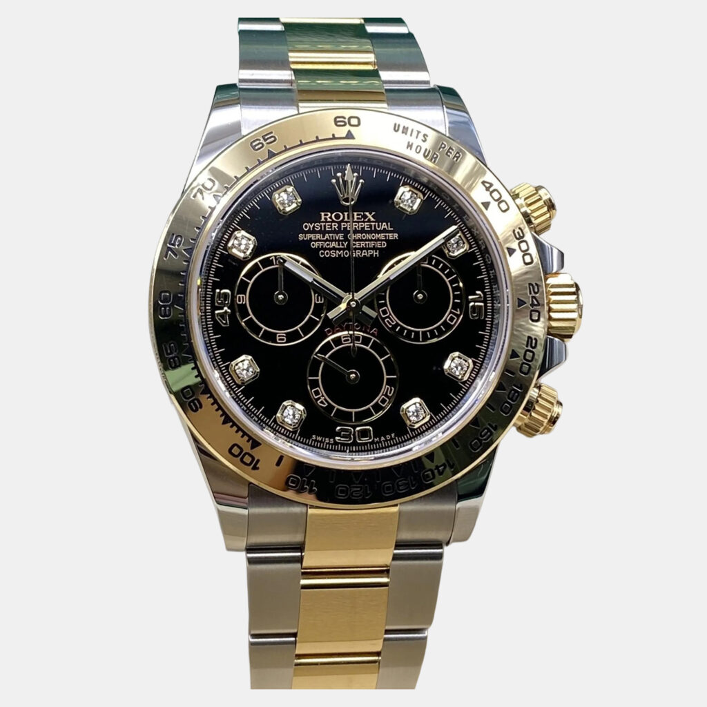 Rolex Cosmograph Daytona 116503 Automatic Chronograph Black Diamond Dial Stainless Steel Yellow Gold Men's Wristwatch 40mm Rolex Cosmograph Daytona 116503 Automatic Chronograph Black Diamond Dial Stainless Steel Yellow Gold Men's Wristwatch 40mm