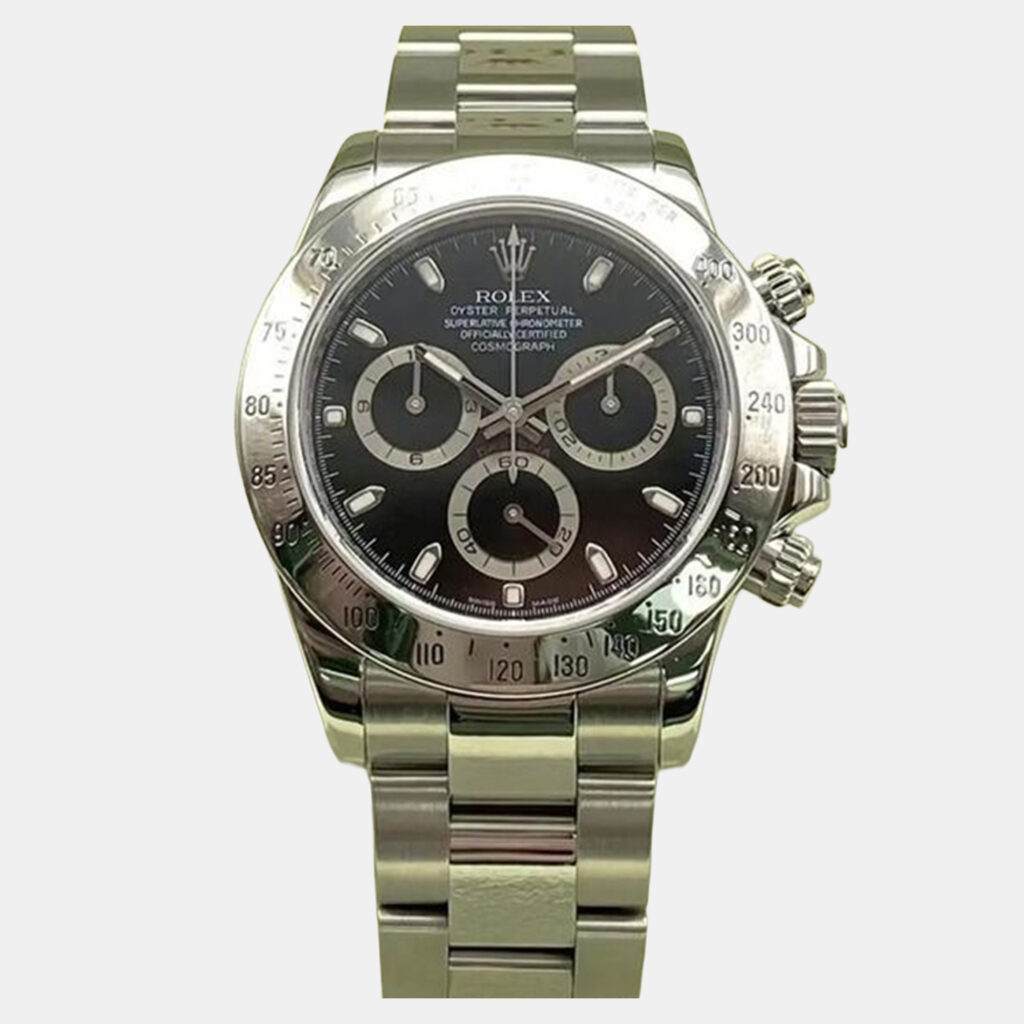 luxury-men-rolex-used-watches-p1246460-009-1.jpg Rolex Cosmograph Daytona 116520 Automatic Chronograph Black Dial Stainless Steel Men's Wristwatch 40mm