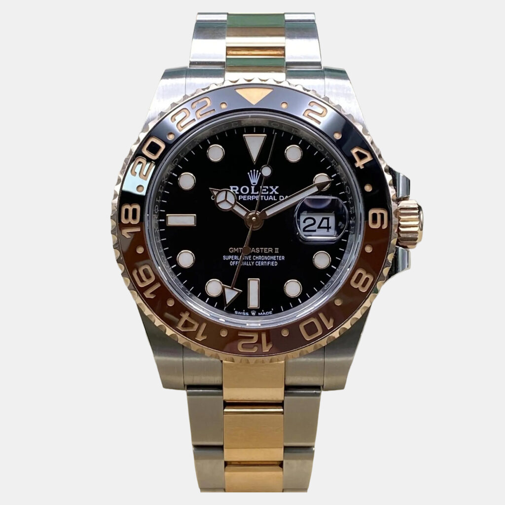 Rolex GMT-Master II 126711CHNR Automatic Black Dial Stainless Steel 18k Everose Gold Men's Wristwatch 40mm
