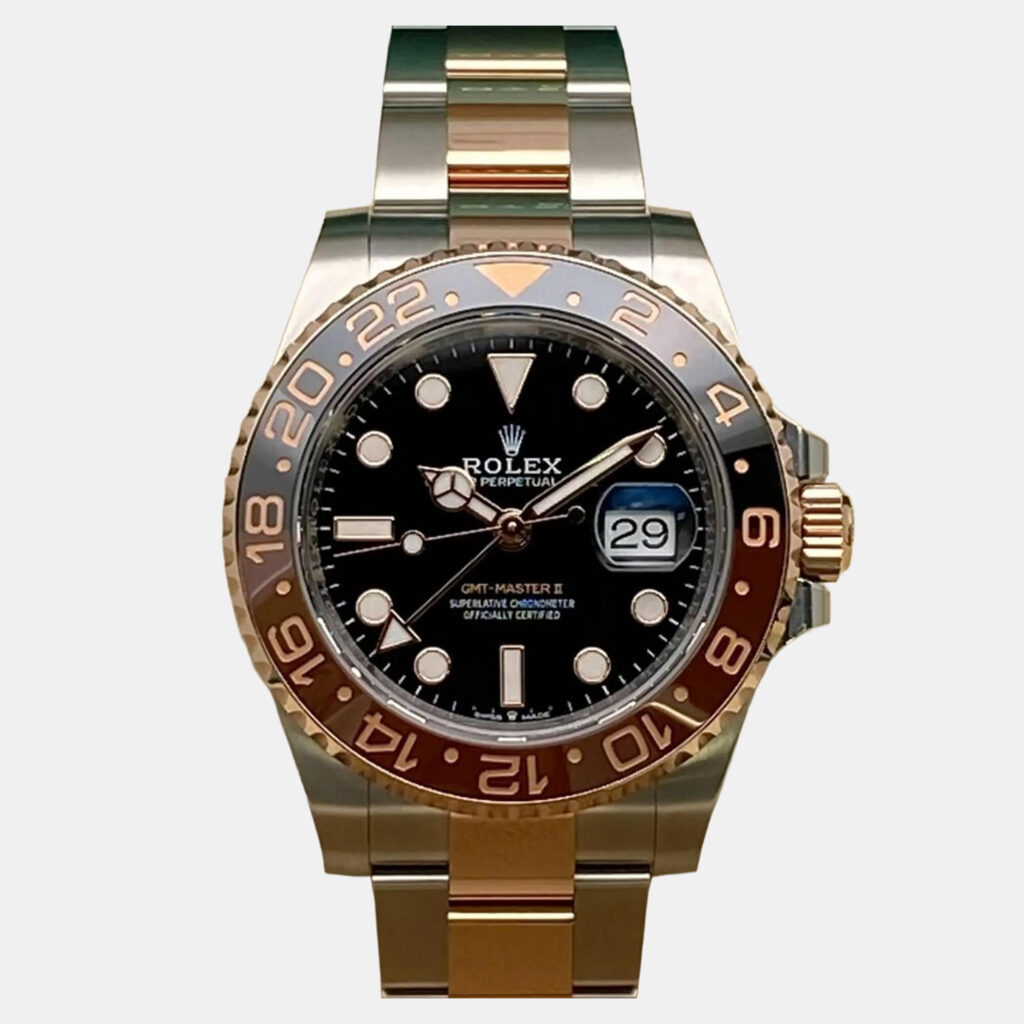 Rolex GMT-Master II 126711CHNR Automatic Black Dial Stainless Steel Everose Gold Men's Wristwatch 40mm
