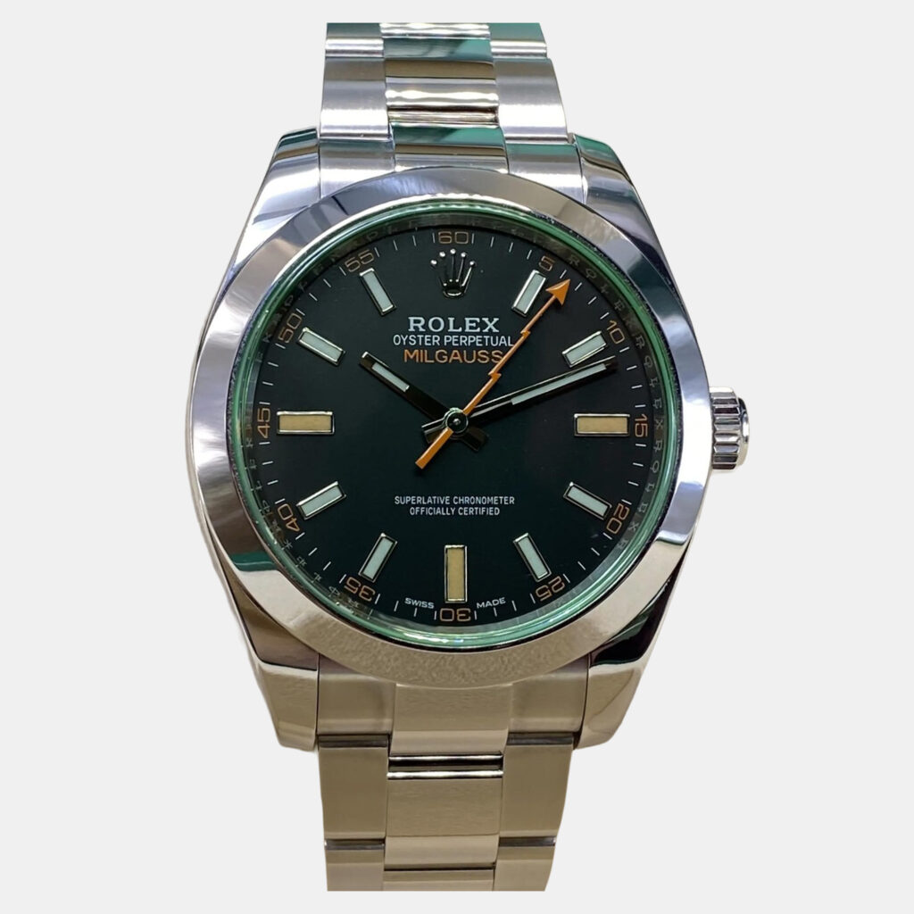 luxury-men-rolex-used-watches-p1247486-007.jpg Rolex Milgauss 116400GV Automatic Black Dial Stainless Steel Men's Wristwatch 40mm