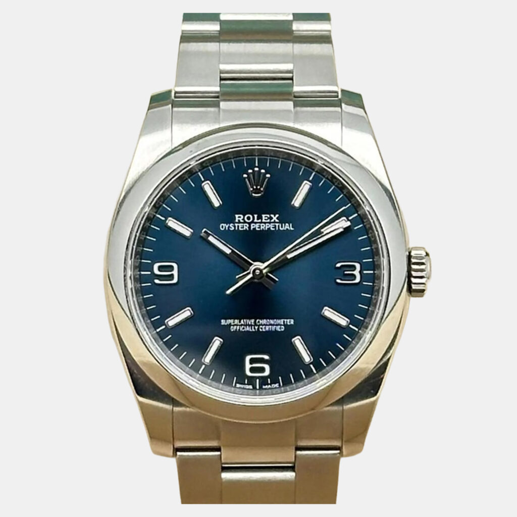 Rolex Oyster Perpetual 116000 Automatic Blue Dial Stainless Steel Men's Wristwatch 36 mm Rolex Oyster Perpetual 116000 Automatic Blue Dial Stainless Steel Men's Wristwatch 36 mm