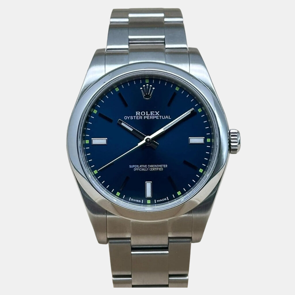 Rolex Oyster Perpetual 114300 Automatic Blue Dial Stainless Steel Men's Wristwatch 39 mm