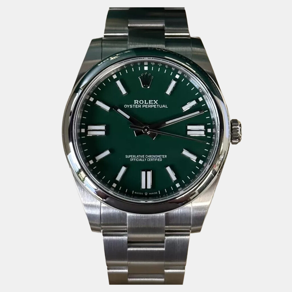Rolex Oyster Perpetual 124300 Automatic Green Dial Stainless Steel Men's Wristwatch 41mm