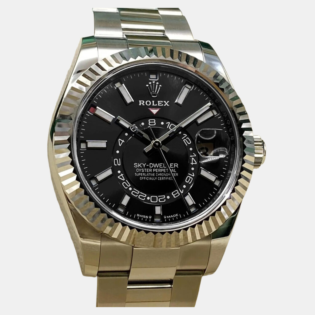 luxury-men-rolex-used-watches-p1247518-003-1.jpg Rolex Sky-Dweller 336934 Automatic Black Dial 18k White Gold Stainless Steel Men's Wristwatch 42mm