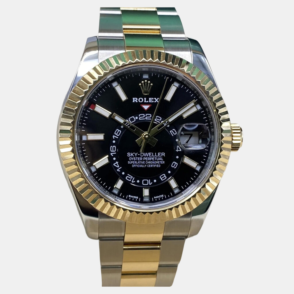 Rolex Sky-Dweller 326933 Automatic Black Dial Stainless Steel Yellow Gold Men's Wristwatch 42mm Rolex Sky-Dweller 326933 Automatic Black Dial Stainless Steel Yellow Gold Men's Wristwatch 42mm