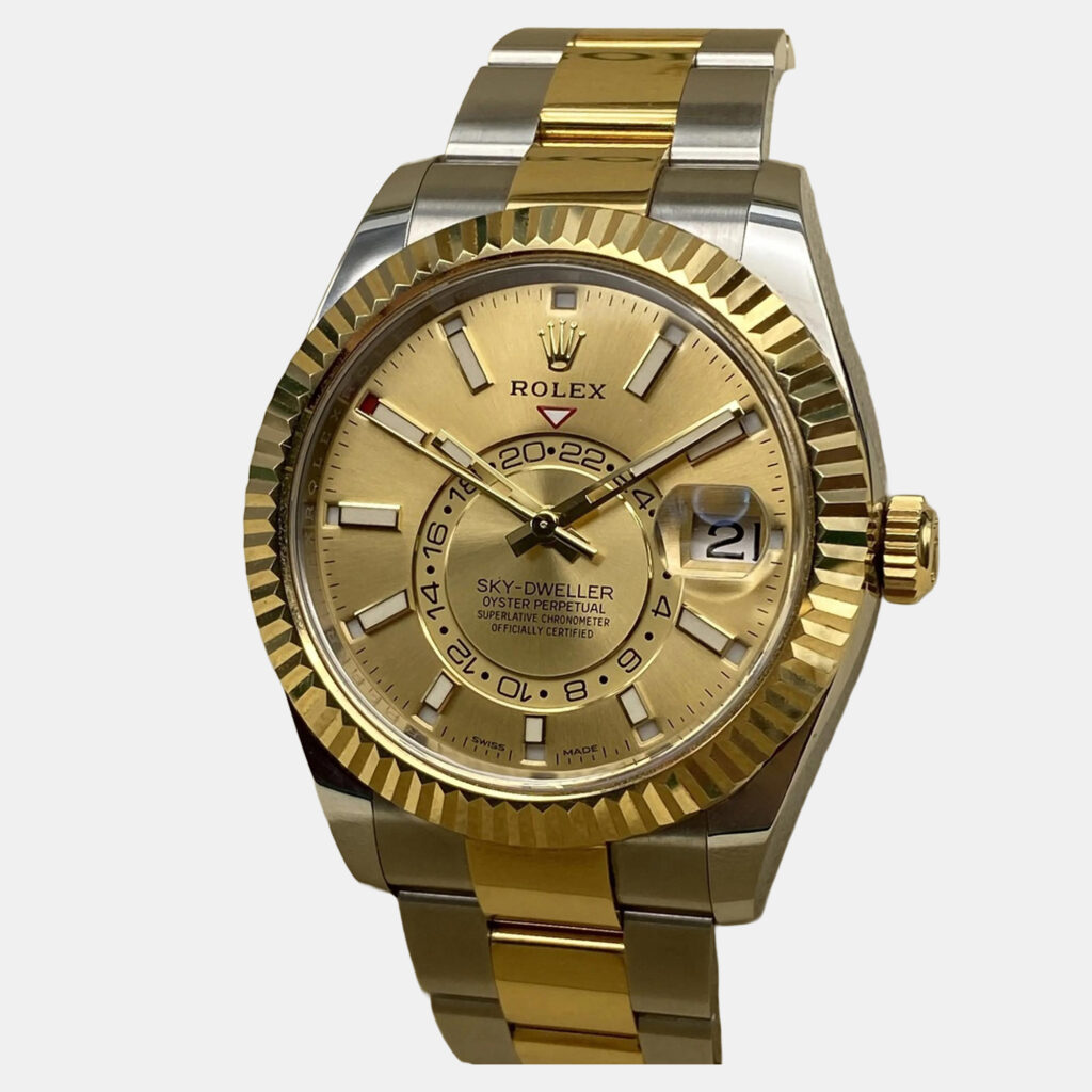 Rolex Sky-Dweller 326933 Automatic Champagne Dial Stainless Steel Yellow Gold Men's Wristwatch 42mm Rolex Sky-Dweller 326933 Automatic Champagne Dial Stainless Steel Yellow Gold Men's Wristwatch 42mm