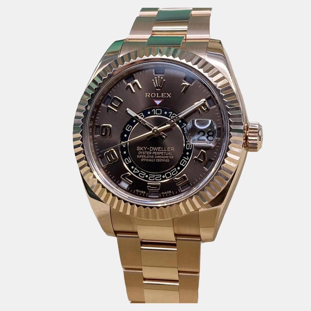 luxury-men-rolex-used-watches-p1249146-006-1.jpg Rolex Sky-Dweller 326935 Automatic Chocolate Dial Everose Gold Men's Wristwatch 42mm