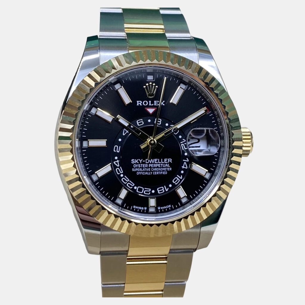 Rolex Sky-Dweller 336933 Automatic Black Dial Stainless Steel 18k Yellow Gold Men's Wristwatch 42mm Rolex Sky-Dweller 336933 Automatic Black Dial Stainless Steel 18k Yellow Gold Men's Wristwatch 42mm
