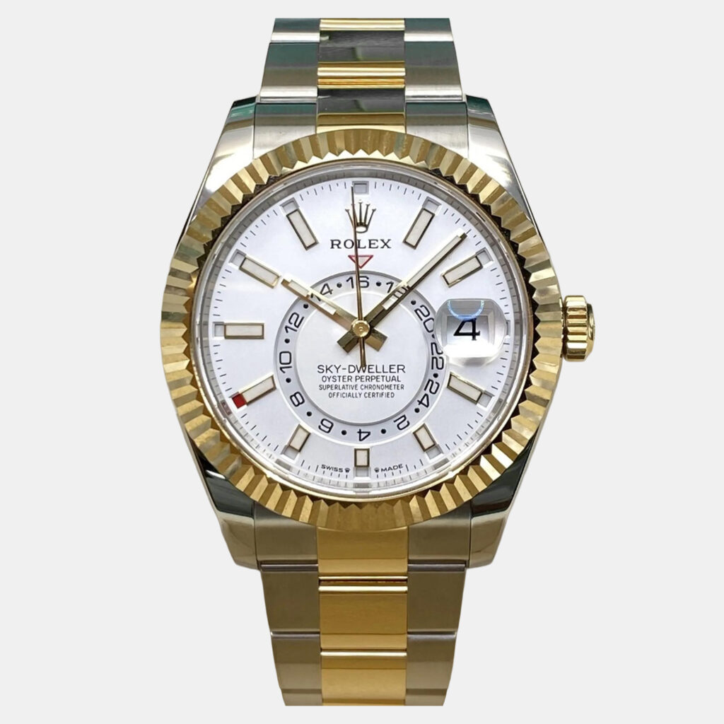 Rolex Oyster Sky-Dweller 336933 Automatic White Dial Stainless Steel 18k Yellow Gold Men's Wristwatch 42mm Rolex Oyster Sky-Dweller 336933 Automatic White Dial Stainless Steel 18k Yellow Gold Men's Wristwatch 42mm