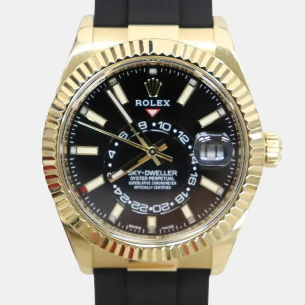 Rolex Sky-Dweller 326238 Automatic Black Dial Yellow Gold Men's Wristwatch 42mm Rolex Sky-Dweller 326238 Automatic Black Dial Yellow Gold Men's Wristwatch 42mm