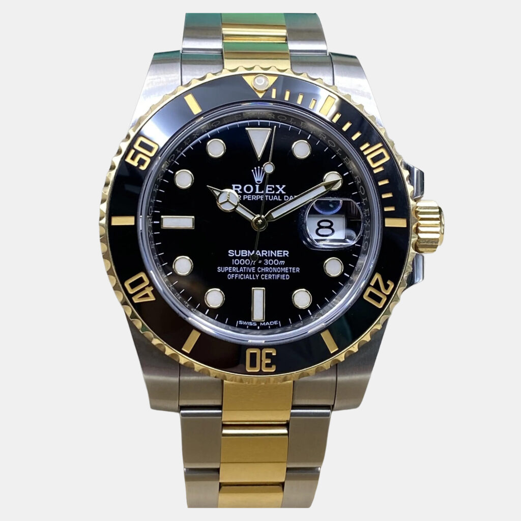 Rolex Submariner 116613LN Automatic Black Dial Stainless Steel 18k Yellow Gold Men's Wristwatch 40mm