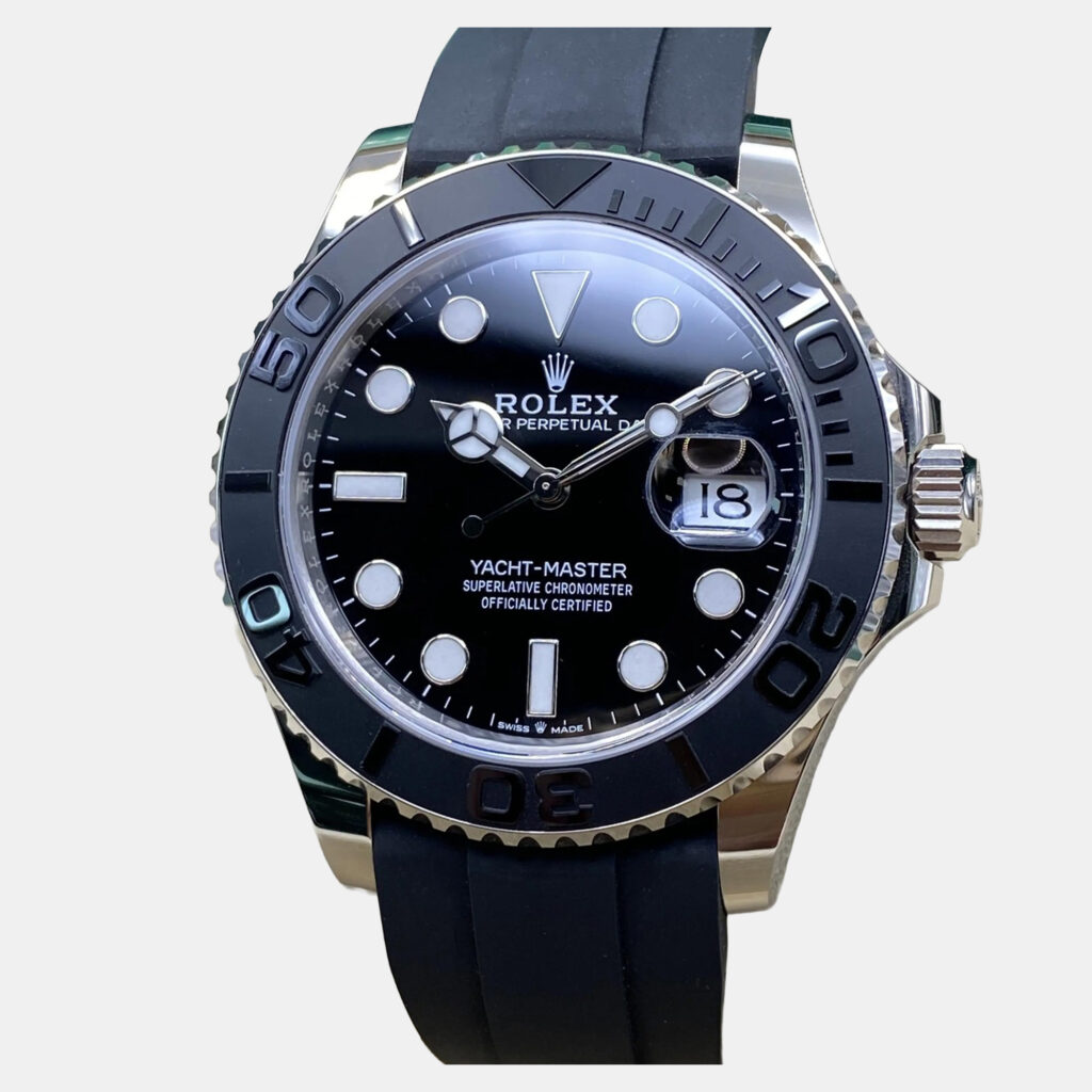 luxury-men-rolex-used-watches-p1249197-007.jpg Rolex Yacht-Master 226659 Automatic Black Dial White Gold Men's Wristwatch 42 mm