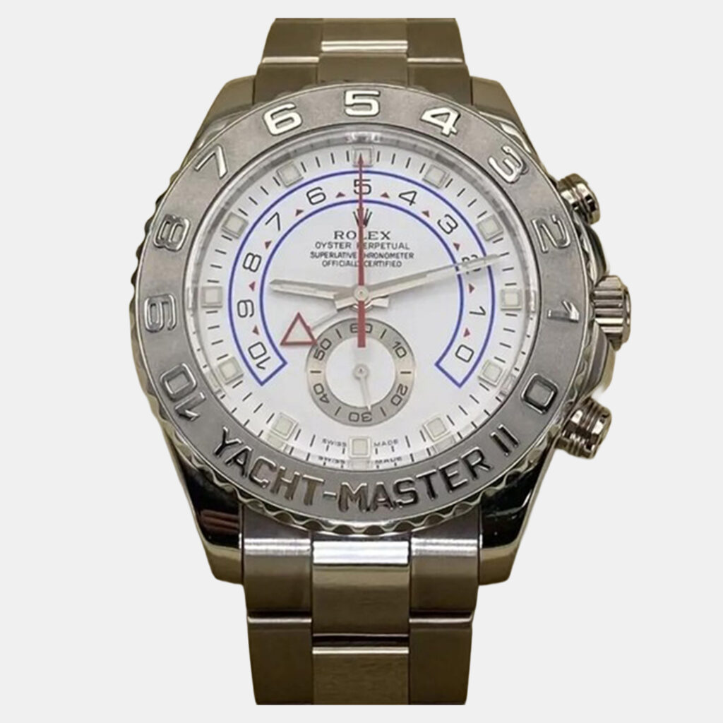 Rolex Yacht-Master II 116689 Automatic Chronograph White Dial 18k White Gold Men's Wristwatch 44 mm Rolex Yacht-Master II 116689 Automatic Chronograph White Dial 18k White Gold Men's Wristwatch 44 mm