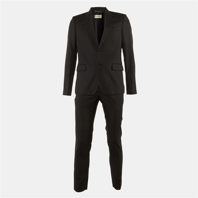 Saint Laurent Paris Black Wool Tailored Suit M/L Saint Laurent Paris Black Wool Tailored Suit M/L