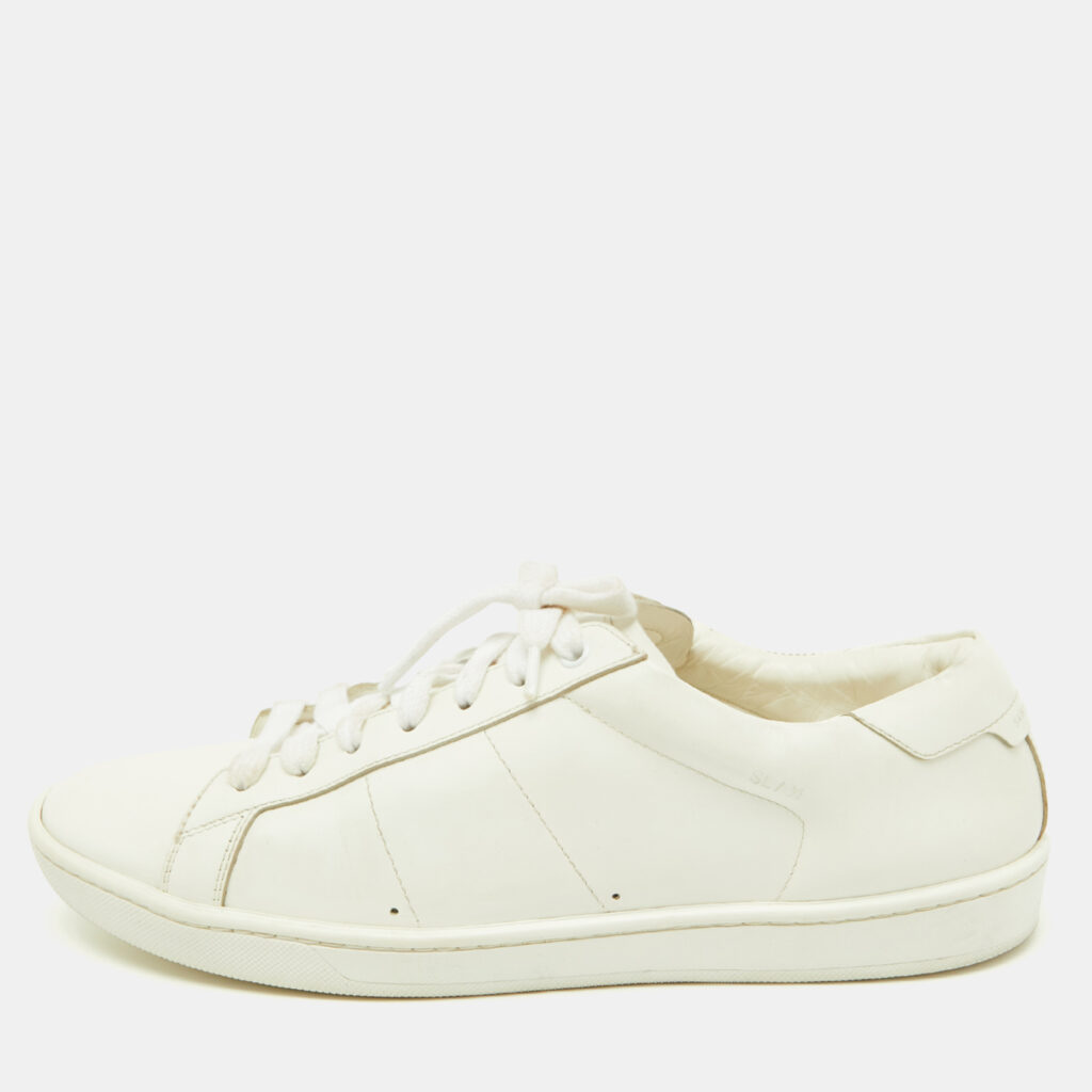 Saint Laurent White Leather Andy Low Top Sneakers Size 43 Saint Laurent White Leather Andy Low Top Sneakers Size 43