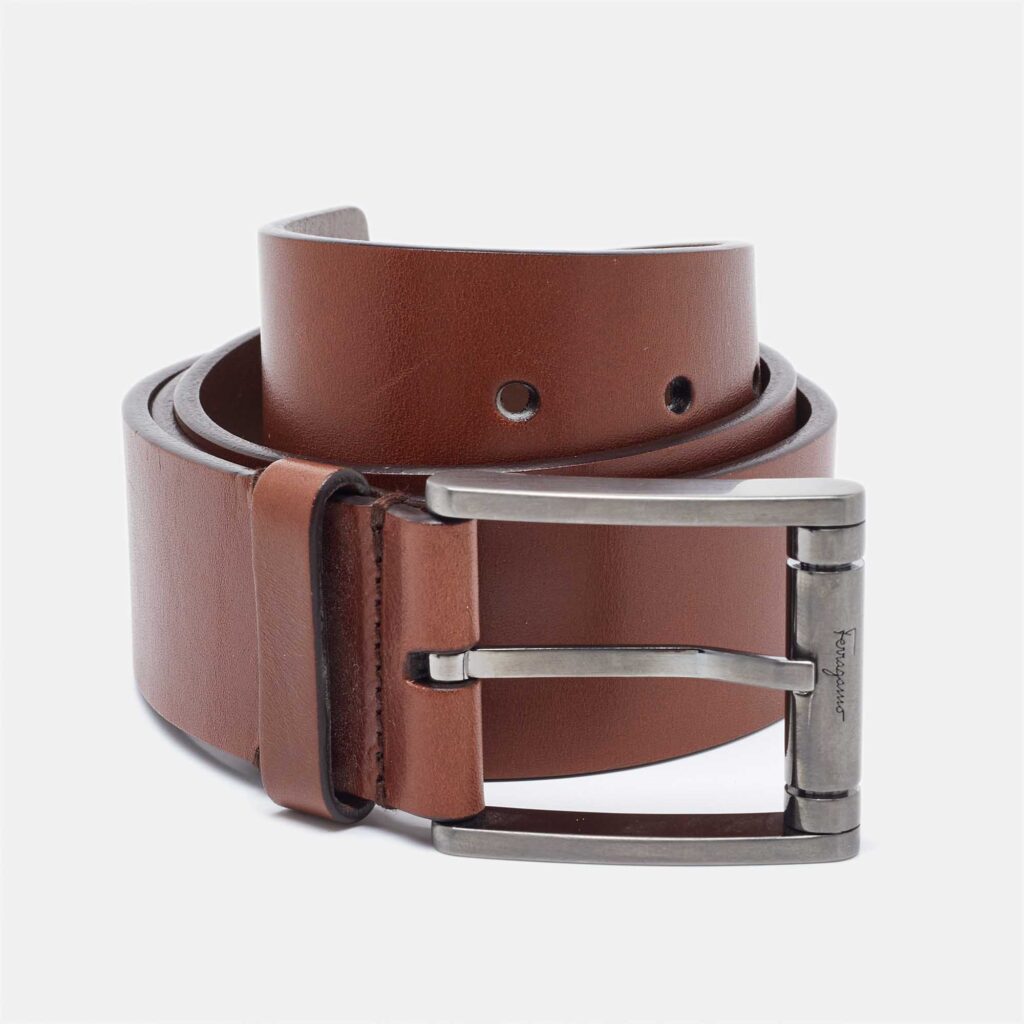 Salvatore Ferragamo Brown Leather Buckle Belt 85CM Salvatore Ferragamo Brown Leather Buckle Belt 85CM