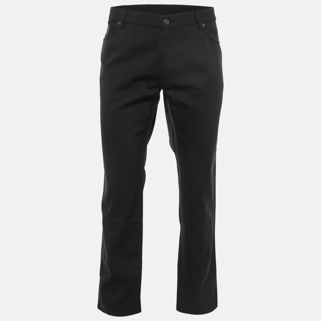Salvatore Ferragamo Black Wool Blend Straight Fit Jeans XXXL Salvatore Ferragamo Black Wool Blend Straight Fit Jeans XXXL