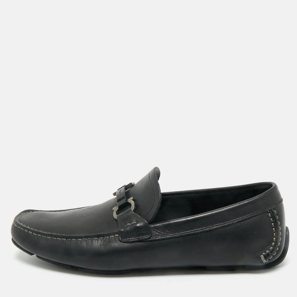 Salvatore Ferragamo Black Leather Peter Slip On Loafers Size 41 Salvatore Ferragamo Black Leather Peter Slip On Loafers Size 41