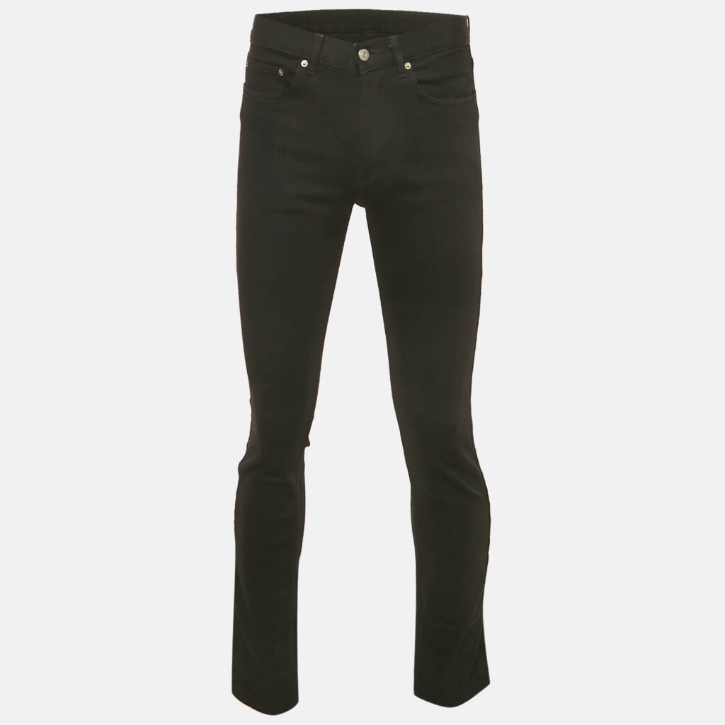 Sandro Black Denim Slim-Fit Jeans M Waist 31"