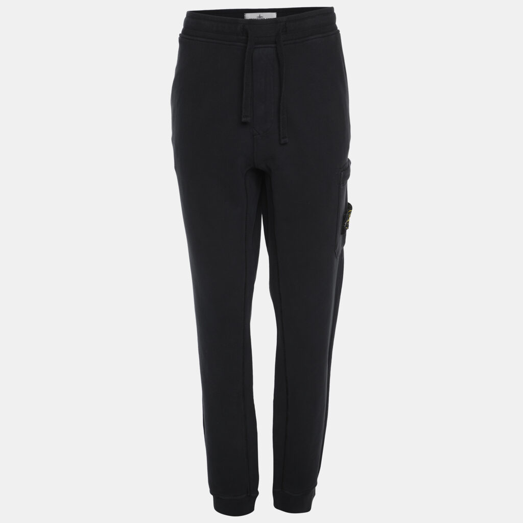 Stone Island Navy Blue Jersey Logo Patch Jogger Pants XL
