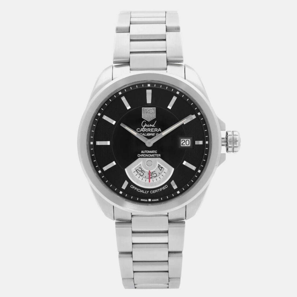 Tag Heuer Black Stainless Steel Grand Carrera WAV511A.BA0900 Automatic Men's Wristwatch 40 mm Tag Heuer Black Stainless Steel Grand Carrera WAV511A.BA0900 Automatic Men's Wristwatch 40 mm