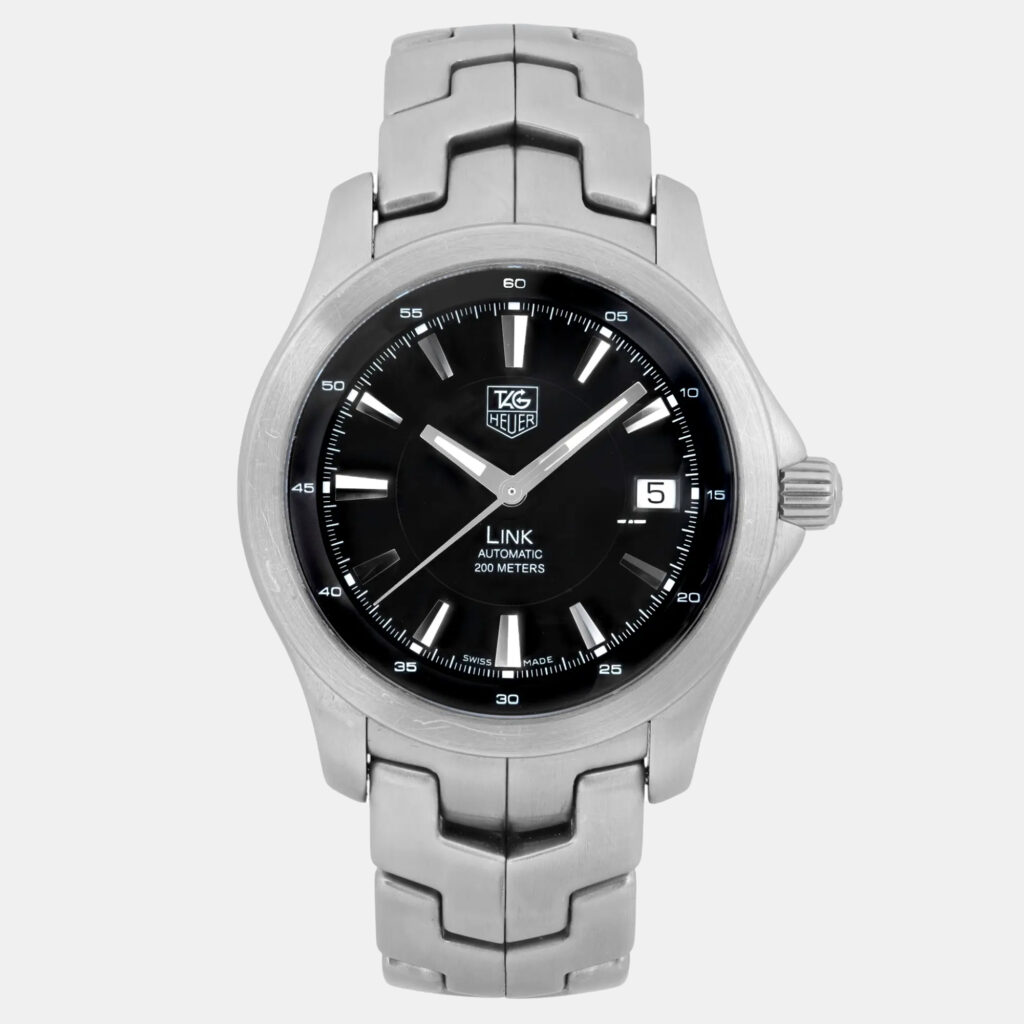TAG Heuer Link WJF2110.BA0570 Automatic Black Dial Stainless Steel Men's Wristwatch 39 mm TAG Heuer Link WJF2110.BA0570 Automatic Black Dial Stainless Steel Men's Wristwatch 39 mm