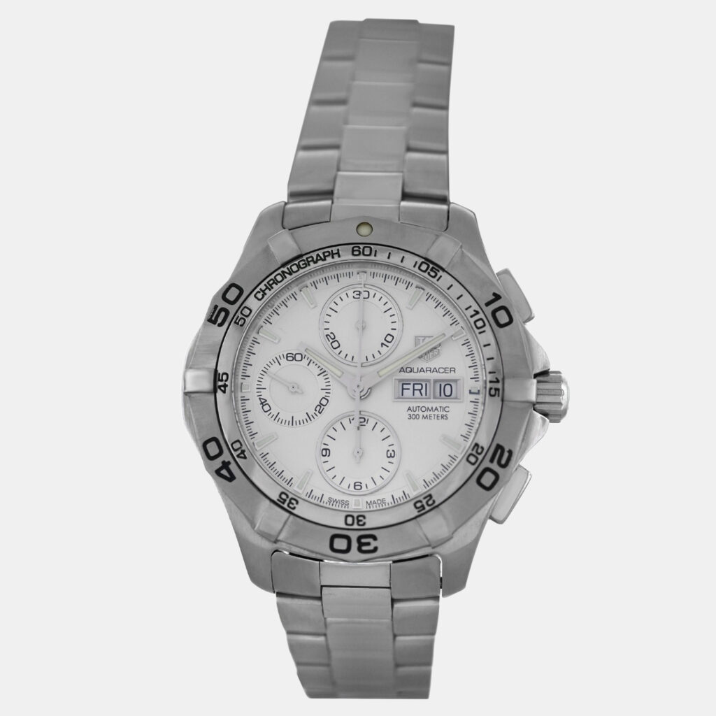 Tag Heuer Aquaracer CAF2011 Automatic Silver Stainless Steel Men's Wristwatch 44 mm Tag Heuer Aquaracer CAF2011 Automatic Silver Stainless Steel Men's Wristwatch 44 mm